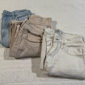 Hollister Women's Jeans - Blue, Beige, White